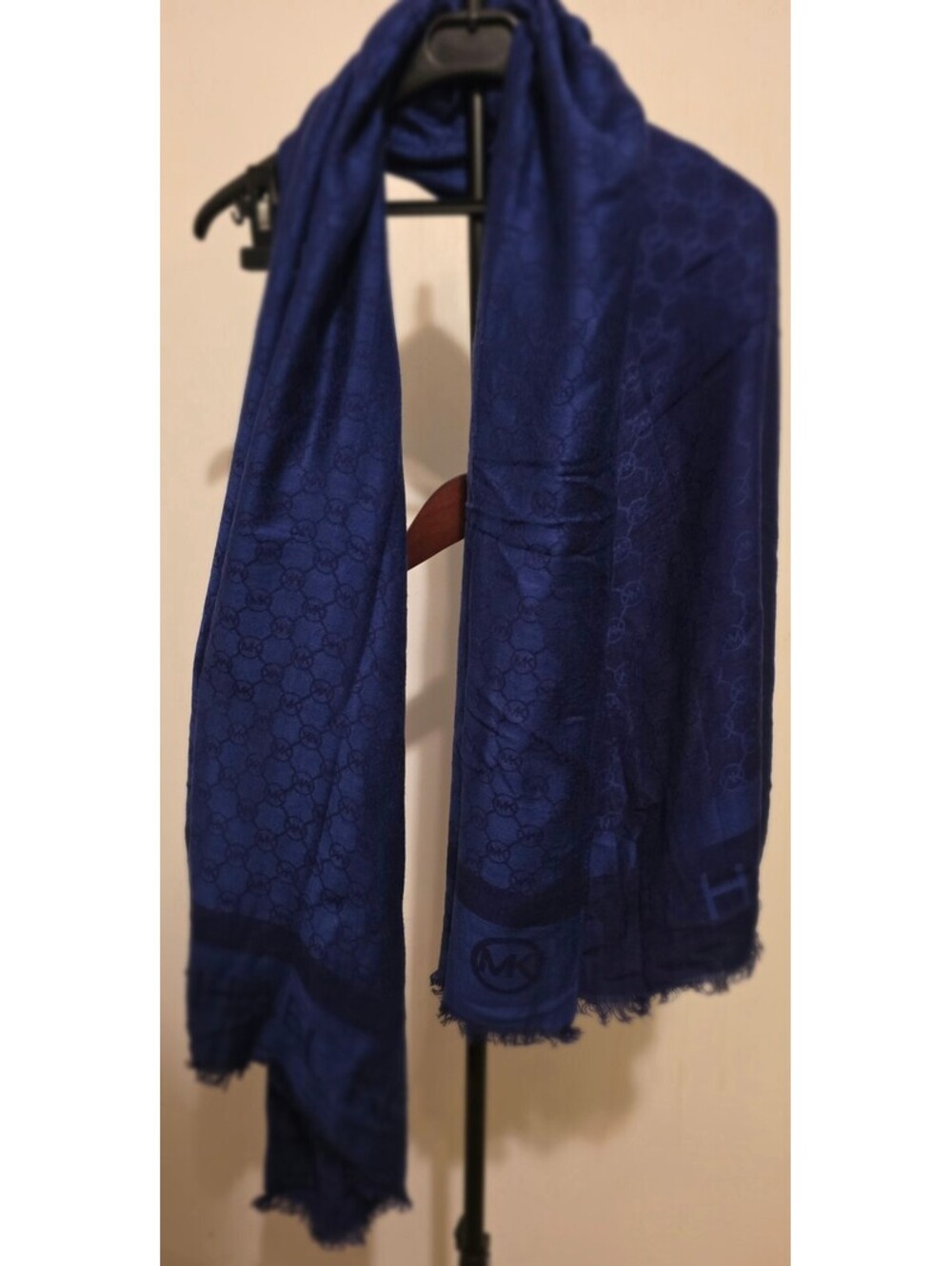Michael Kors blue logo scarf
